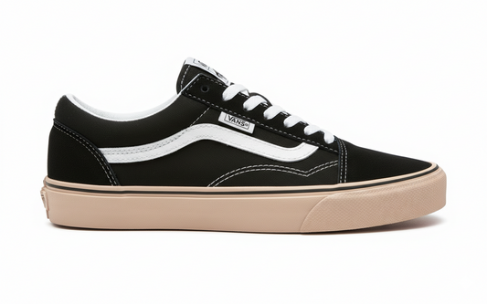 zapatilla clásica urban vans® color negras suela café