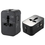Adaptador De Viaje Premium Todo En Uno Múltiples Países Puertos Adicionales USB y tipo C